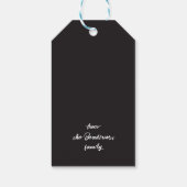 Moody Winter Night's Grote Kerstster Cadeaulabel (Achterkant)