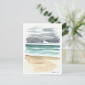 Moody wolken boven het Zee Briefkaart (Staand voorkant)