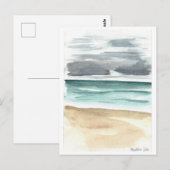 Moody wolken boven het Zee Briefkaart (Voorkant / Achterkant)