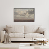 Moody wolken boven het zee.  poster