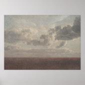 Moody wolken boven het zee.  poster (Voorkant)