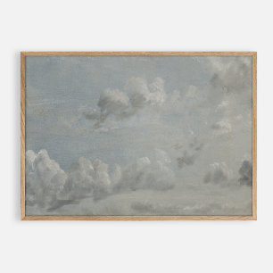 Moody wolken, grote olie poster