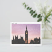Moody zachte aquarel van de Big Ben, Londen Briefkaart (Staand voorkant)