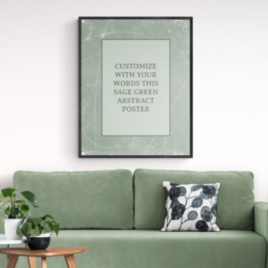 Moody Zwart Grijs Custom Poster Abstract Elegant