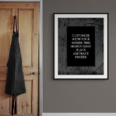 Moody Zwart Grijs Custom Poster Abstract Elegant