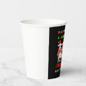 Mooey Christmas Cow Christmas Ugly Sweater Pajama  Papieren Bekers (Rechts)