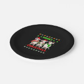 Mooey Christmas Cow Christmas Ugly Sweater Pajama  Papieren Bordje (Gekanteld)