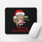 Mooey Christmas Cow T Shirt Heifer Farmer Xmas Gif Muismat (Met muis)