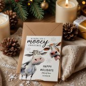Mooey Christmas Cow Themed Feestdagenkaart