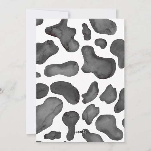 Mooey Christmas Cow Themed Feestdagenkaart (Achterkant)