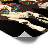 Mooey Christmas Cow With Santa Hats Xmas Lights Me Poster (Hoek)