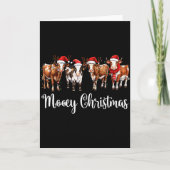 Mooey Christmas Cowgirl Xmas Funny Western Christm Kaart (Voorkant)