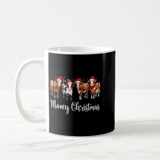Mooey Christmas Cowgirl Xmas Funny Western Christm Koffiemok (Links)