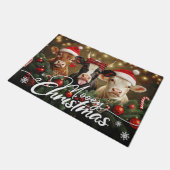 Mooey Christmas Doormat – Cute Holiday Welcome Mat (Schuin)
