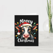 Mooey Christmas Funny Xmas Cow Cattle Lovers  Kaart (Voorkant)