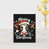 Mooey Christmas Funny Xmas Cow Cattle Lovers  Kaart (Gele Bloem)