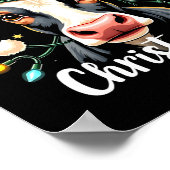 Mooey Christmas Funny Xmas Cow Cattle Lovers Poster (Hoek)