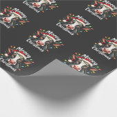Mooey Christmas Funny Xmas Koe Cattle Lovers Cadeaupapier (Hoek)
