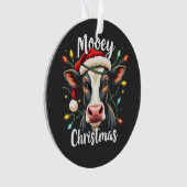 Mooey Christmas Funny Xmas Koe Cattle Lovers Ornament (voorkant)