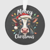 Mooey Christmas Funny Xmas Koe Cattle Lovers Ornament (voorkant)