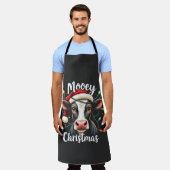 Mooey Christmas Funny Xmas Koe Cattle Lovers Schort (Gedragen)