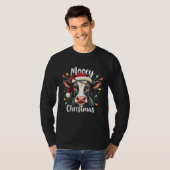 Mooey Christmas Funny Xmas Koe Cattle Lovers T-shirt (Voorkant volledig)