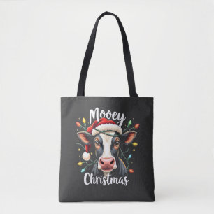 Mooey Christmas Funny Xmas Koe Cattle Lovers Tote Bag