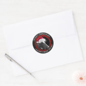 Mooey Christmas Happy Moo Jaar Santa Hat Koe Ronde Sticker (Envelop)