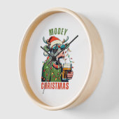 Mooey Christmas Highland Koe Light Santa Hat T-Shi (Hoek)