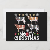 Mooey Christmas Koe Lover Holiday Boerderij Farmer Feestdagenkaart (Voorkant)