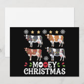 Mooey Christmas Koe Lover Holiday Boerderij Farmer Feestdagenkaart (Voorkant / Achterkant)
