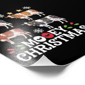 Mooey Christmas Koe Lover Holiday Boerderij Farmer Foto Afdruk (Hoek)