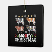 Mooey Christmas Koe Lover Holiday Boerderij Farmer Keramisch Ornament (Links)