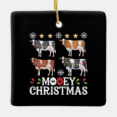 Mooey Christmas Koe Lover Holiday Boerderij Farmer Keramisch Ornament (Voorkant)