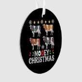 Mooey Christmas Koe Lover Holiday Boerderij Farmer Ornament (voorkant)