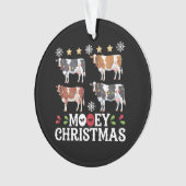 Mooey Christmas Koe Lover Holiday Boerderij Farmer Ornament (voorkant)