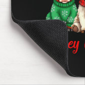 Mooey Christmas Lights Santa Hat Xmas Highland Cow Muismat (Hoek)