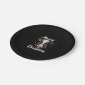 Mooey Christmas Santa Christmas Lights Cow Lovers  Papieren Bordje (Gekanteld)