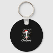 Mooey Christmas Santa Christmas Lights Cow Lovers  Sleutelhanger (Voorkant)
