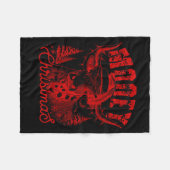 Mooey Christmas Western Heifer Highland Cow Santa  Fleece Deken (Voorkant (Horizontaal))