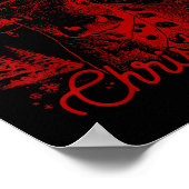 Mooey Christmas Western Heifer Highland Cow Santa  Poster (Hoek)