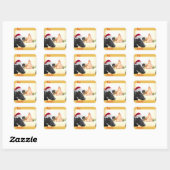 Mooey Christmas Winter Koe Santa Hat Gift Label (Vel)