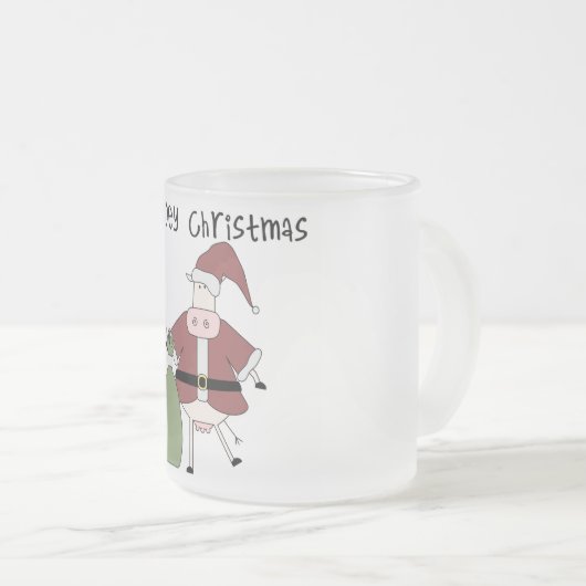 Mooey Cow kerstshirts en cadeautjes Matglas Koffiemok (Voorkant rechts)