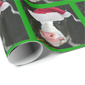 Mooey Cow Santa Hat Kerstmis Cadeaupapier (Rol Hoek)