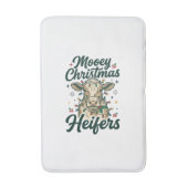 Mooey Kerst Vaarzen Funny Koe Kerst Ontwerp Badmat (Voorkant Verticaal)