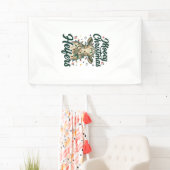 Mooey Kerst Vaarzen Funny Koe Kerst Ontwerp Spandoek (Insitu)