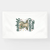 Mooey Kerst Vaarzen Funny Koe Kerst Ontwerp Spandoek (Horizontaal)