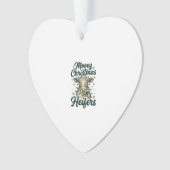 Mooey Kerst Vaarzen Grappig Koe Kerst Ontwerp Ornament (voorkant)