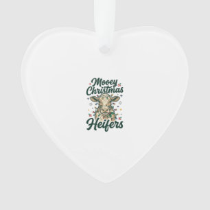Mooey Kerst Vaarzen Grappig Koe Kerst Ontwerp Ornament