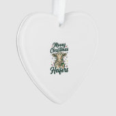 Mooey Kerst Vaarzen Grappig Koe Kerst Ontwerp Ornament (voorkant)